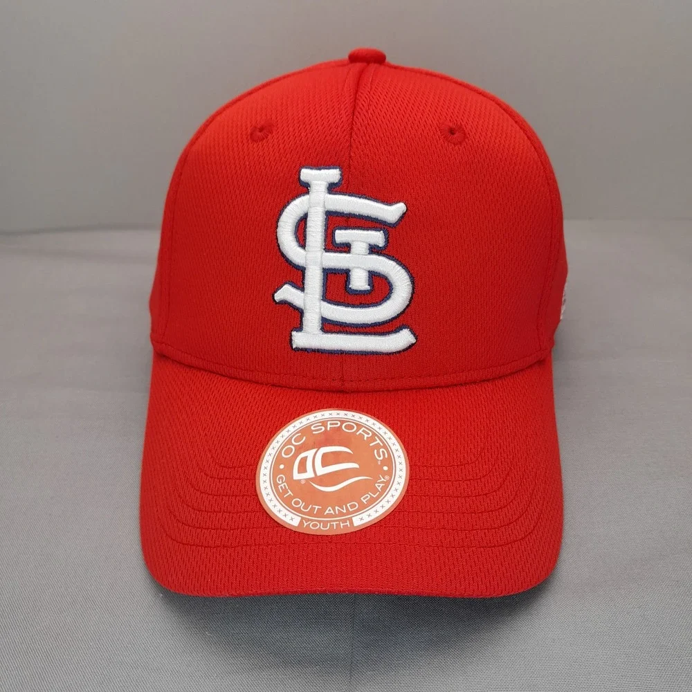 OC Sports Youth St Louis Cardinals MLB Baseball Hat Red Adjustable Cap STL Logo